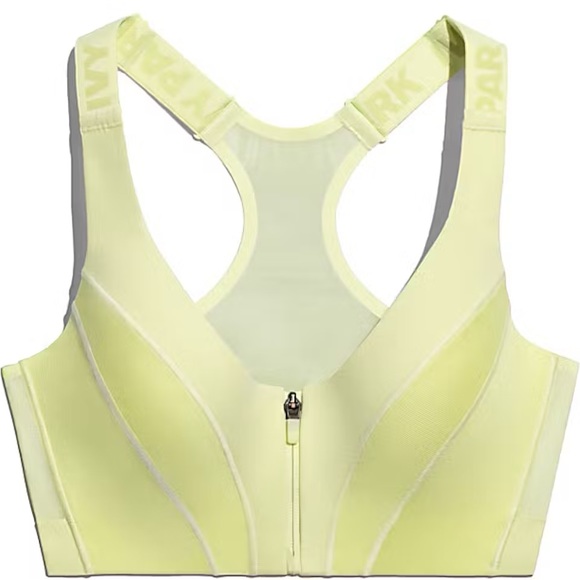Adidas x Ivy Park - Drip 2 | Medium Support Zip Bra, Yellow Tint - Picture 2 of 10